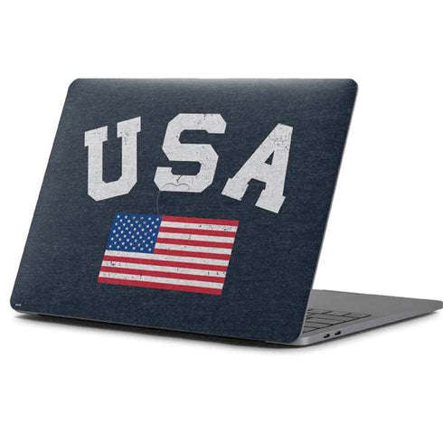 USA with American Flag Apple MacBook Pro 13-inch Skin