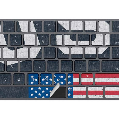 USA with American Flag Magic Keyboard with Numeric Keypad Skin