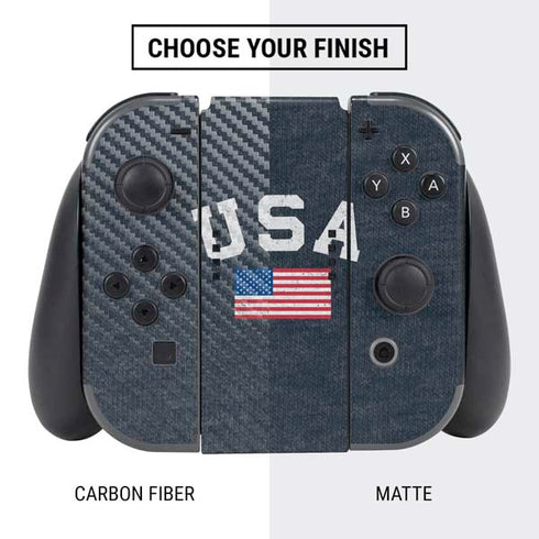 USA with American Flag Nintendo Switch Bundle Skin