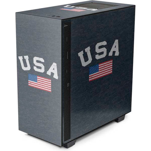 USA with American Flag NZXT H510 Compact ATX Mid-Tower Case Skin