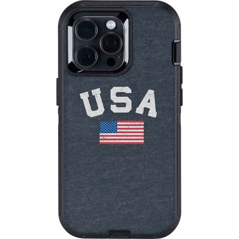 USA with American Flag Otterbox Defender iPhone Skin