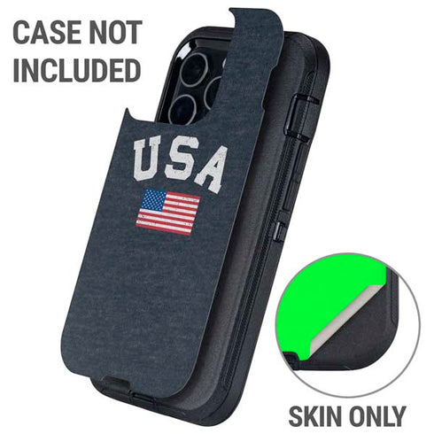USA with American Flag Otterbox Defender iPhone Skin