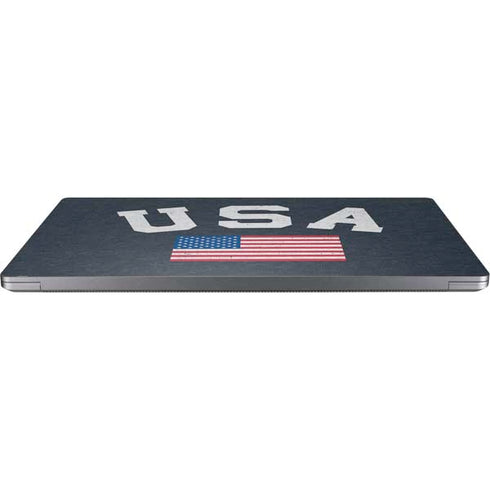 USA with American Flag Universal Laptop 17in (13.8 x 10in) Skin