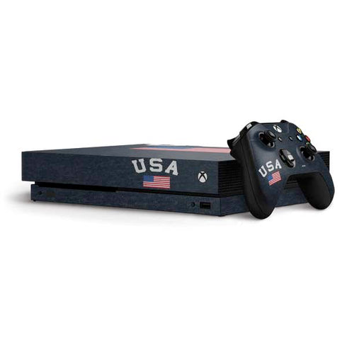 USA with American Flag Xbox One X Bundle Skin