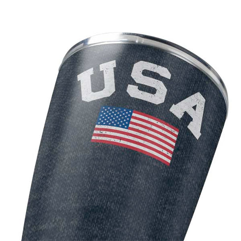 USA with American Flag Yeti 20oz Tumbler Skin