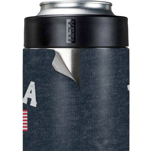 USA with American Flag Yeti Colster Can Insulator Skin