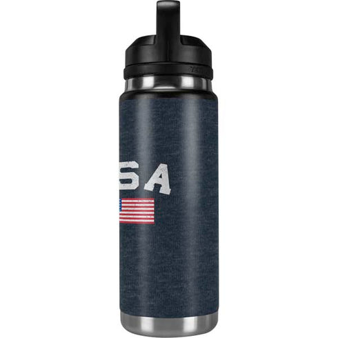 USA with American Flag YETI Rambler 26oz Bottle Skin