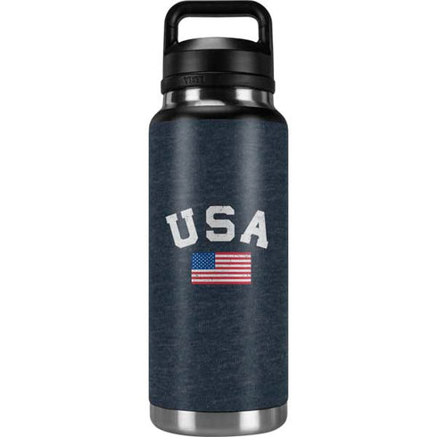 USA with American Flag YETI Rambler 36oz Bottle Skin