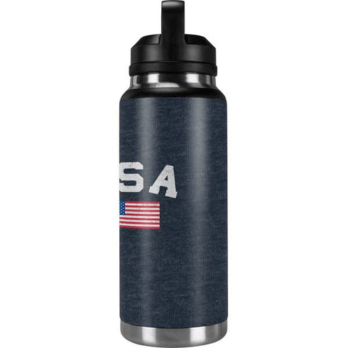 USA with American Flag YETI Rambler 36oz Bottle Skin
