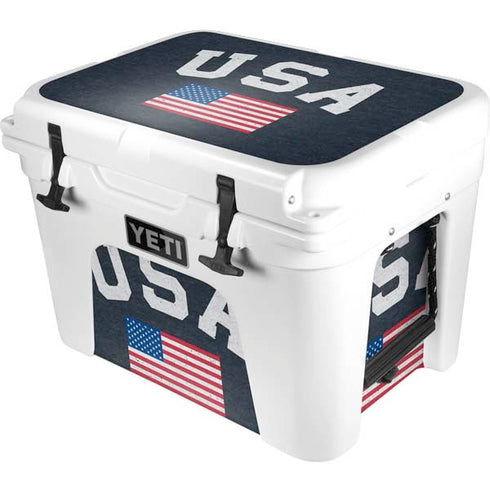 USA with American Flag YETI Tundra 35 Hard Cooler Skin