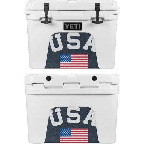USA with American Flag YETI Tundra 35 Hard Cooler Skin