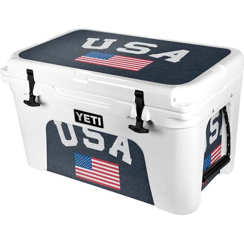 USA with American Flag YETI Tundra 45 Hard Cooler Skin