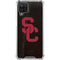 University of Southern California USC Black Distressed Galaxy A12 Clear Case
