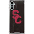 University of Southern California USC Black Distressed Galaxy A13 5G Clear Case