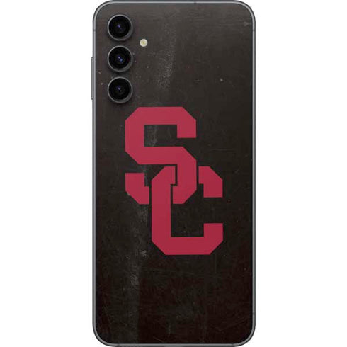 University of Southern California USC Black Distressed Galaxy A14 5G Skin