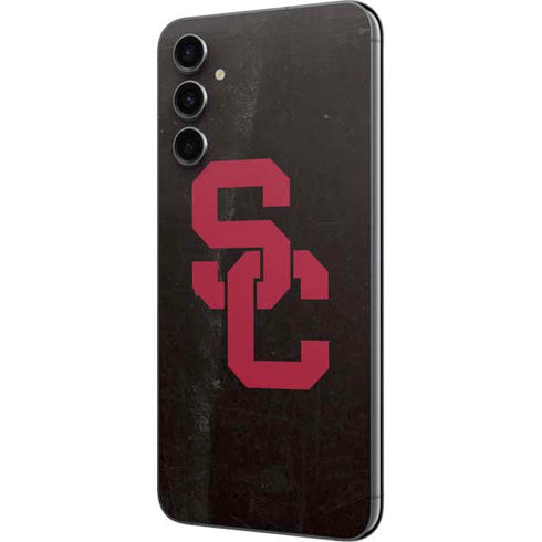 University of Southern California USC Black Distressed Galaxy A14 5G Skin