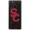 University of Southern California USC Black Distressed Galaxy A21 Clear Case