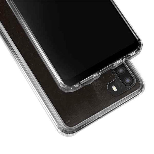 University of Southern California USC Black Distressed Galaxy A21 Clear Case