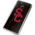 University of Southern California USC Black Distressed Galaxy A21 Clear Case
