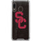 University of Southern California USC Black Distressed Galaxy A30 Clear Case