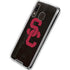 University of Southern California USC Black Distressed Galaxy A30 Clear Case