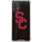 University of Southern California USC Black Distressed Galaxy A32 5G Clear Case