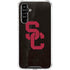 University of Southern California USC Black Distressed Galaxy A54 5G Clear Case