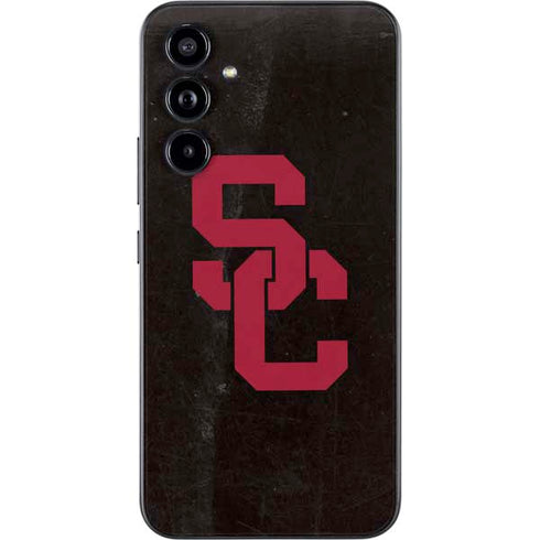 University of Southern California USC Black Distressed Galaxy A54 5G Skin