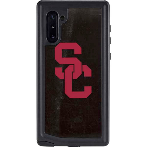 University of Southern California USC Black Distressed Galaxy Note 10 Waterproof Case