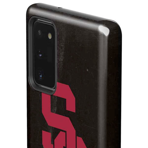 University of Southern California USC Black Distressed Galaxy Note20 5G Pro Case