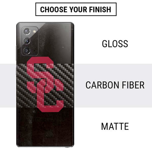 University of Southern California USC Black Distressed Galaxy Note20 5G Skin