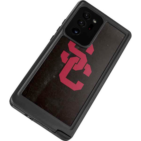 University of Southern California USC Black Distressed Galaxy Note20 Ultra 5G Waterproof Case