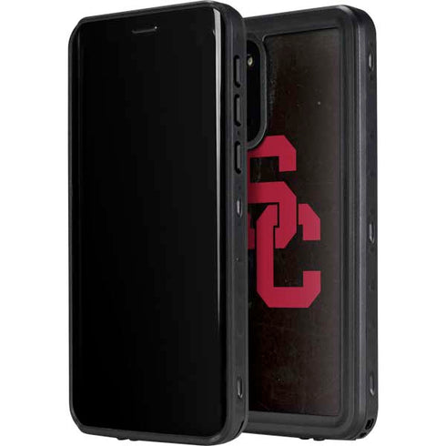 University of Southern California USC Black Distressed Galaxy S20 Plus Waterproof Case