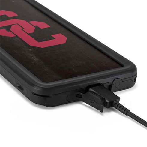 University of Southern California USC Black Distressed Galaxy S20 Plus Waterproof Case