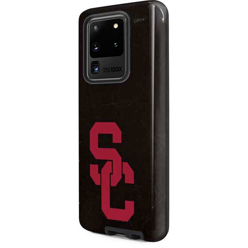University of Southern California USC Black Distressed Galaxy S20 Ultra 5G Pro Case