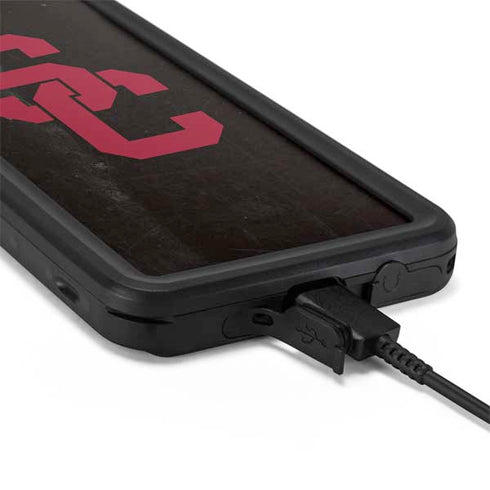 University of Southern California USC Black Distressed Galaxy S20 Waterproof Case