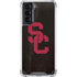 University of Southern California USC Black Distressed Galaxy S21 5G Clear Case
