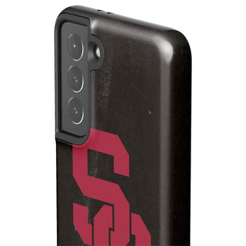 University of Southern California USC Black Distressed Galaxy S21 5G Pro Case