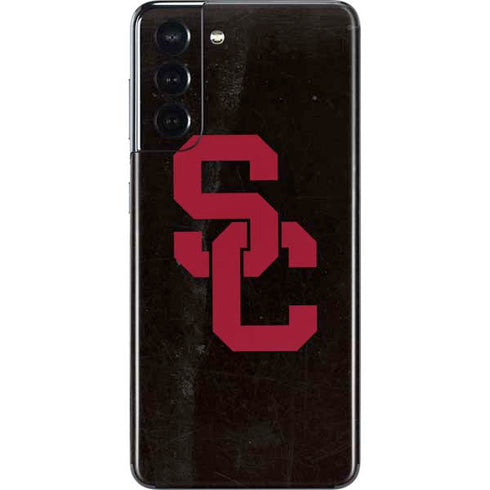 University of Southern California USC Black Distressed Galaxy S21 5G Skin
