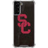 University of Southern California USC Black Distressed Galaxy S21 Plus 5G Clear Case