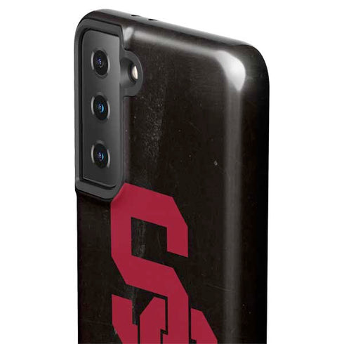 University of Southern California USC Black Distressed Galaxy S21 Plus 5G Pro Case