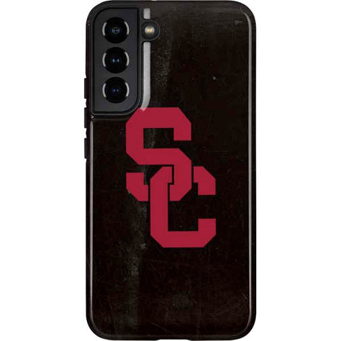 University of Southern California USC Black Distressed Galaxy S22 Plus Pro Case