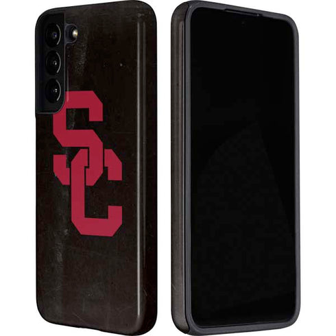 University of Southern California USC Black Distressed Galaxy S22 Plus Pro Case