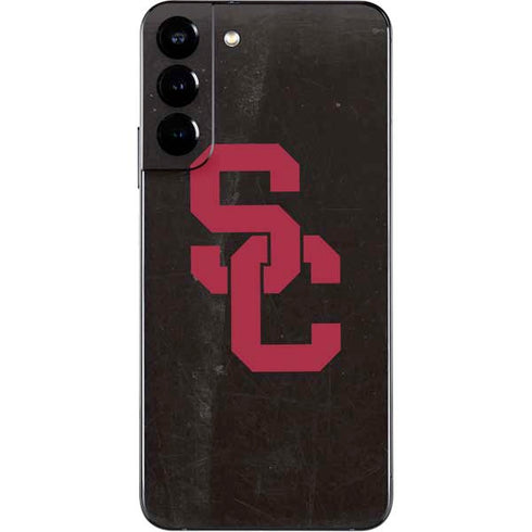 University of Southern California USC Black Distressed Galaxy S22 Plus Skin