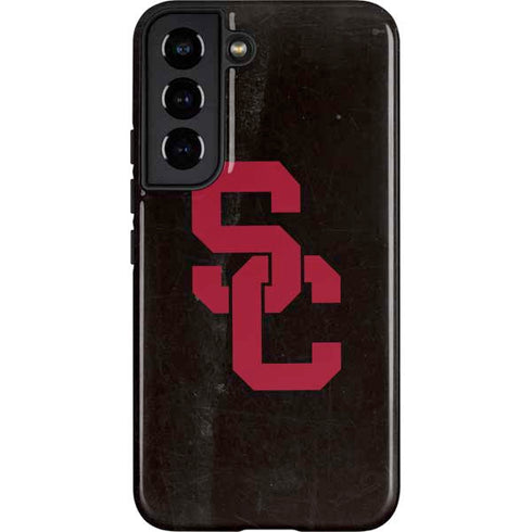 University of Southern California USC Black Distressed Galaxy S22 Pro Case