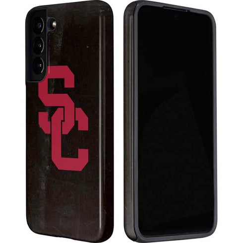 University of Southern California USC Black Distressed Galaxy S22 Pro Case