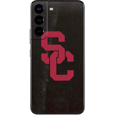 University of Southern California USC Black Distressed Galaxy S22 Skin