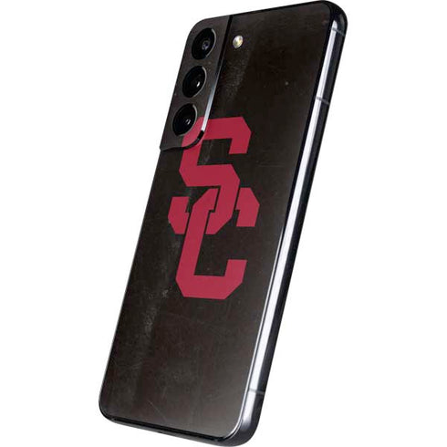 University of Southern California USC Black Distressed Galaxy S22 Skin