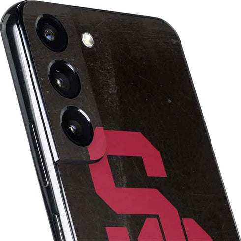 University of Southern California USC Black Distressed Galaxy S22 Skin