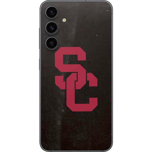 University of Southern California USC Black Distressed Galaxy S23 FE Skin